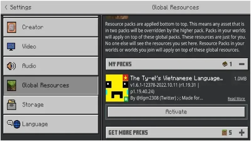 Ty-el Vietnamese Language Pack